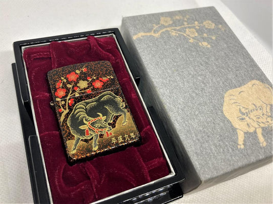As is For Parts Unused Zippo Limited Ox Zodiac Traditional Crafts Genuine Gold M