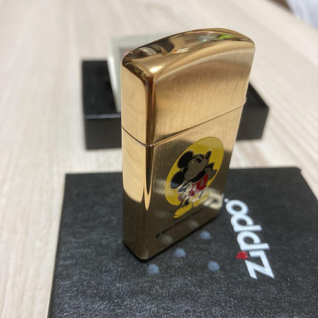 As is For Parts Zippo Mickey Mouse gold slim type
