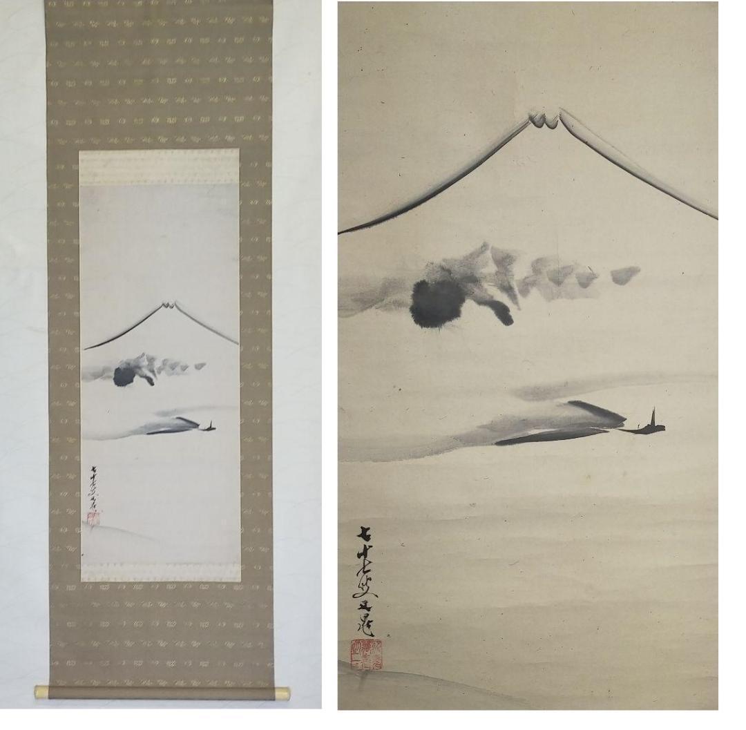 [Reproduction] Hanging scroll Tani Buncho Tokai Bodake map with knowledge JAPAN