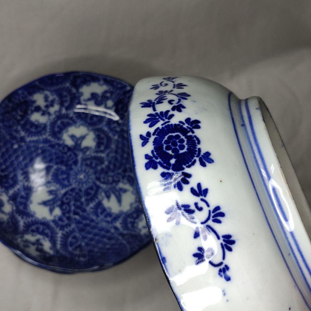Koimari ware dyed Kuai plate Namasu plate Japanese antique