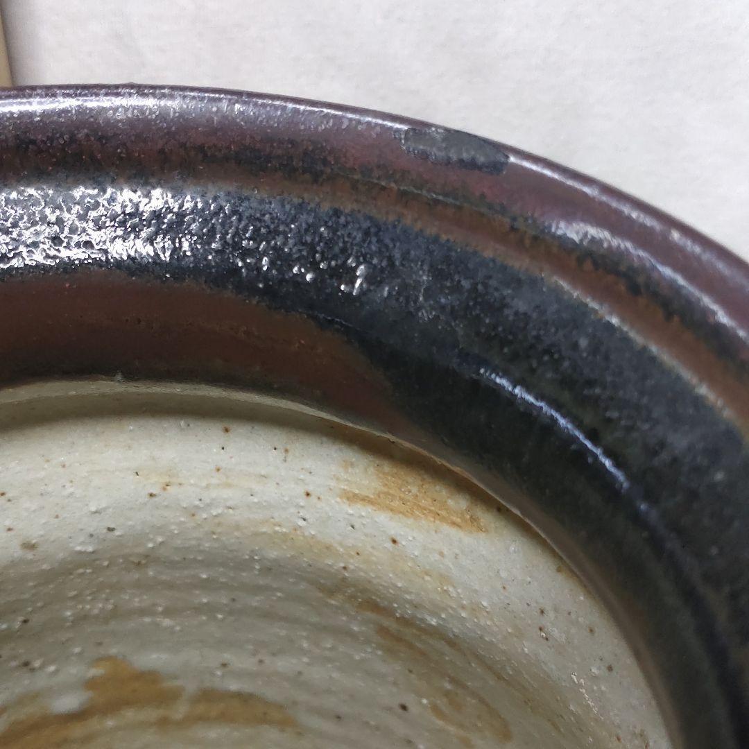 Tea utensils Black glaze water finger 13th Yamaguchi Kozaemon