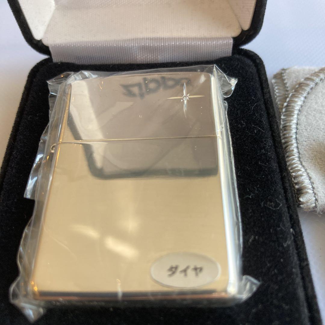 【新品】ZIPPO スターリングシルバー ／天然ダイヤ