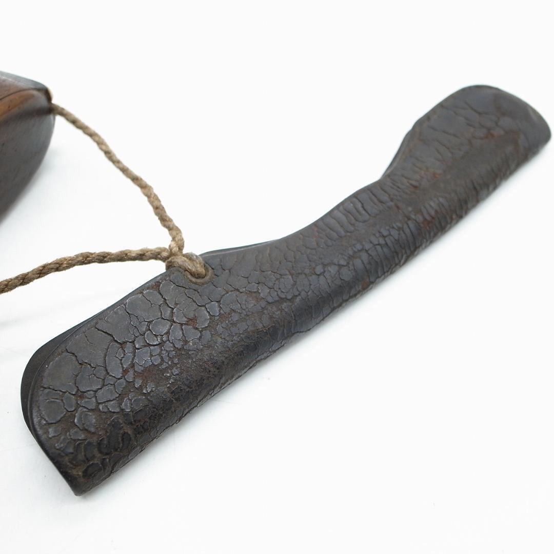 Tobacco pipe, leather pipe, natural wood antler, tobacco pouch