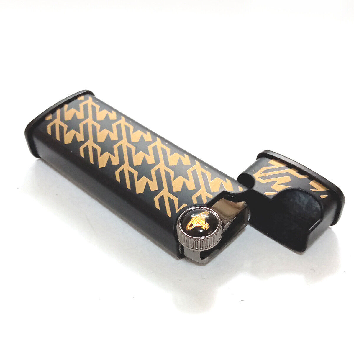 As is For Parts new Vivienne Westwood oil lighter black black x gold star star