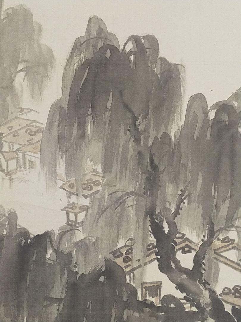 Hanging scroll, Sechigo Kato, landscape by Sesshu, with a box JAPAN