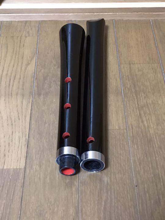 Black painted shakuhachi about 61 cm