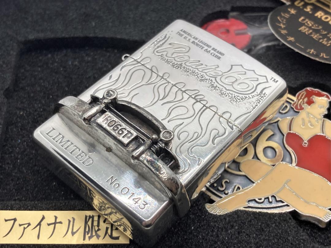 As is For Parts Zippo Limited Edition Route 66 Lighter with Keychain
