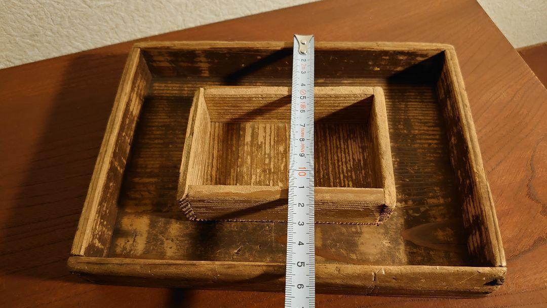 wooden tobacco tray accessory case old wood small box