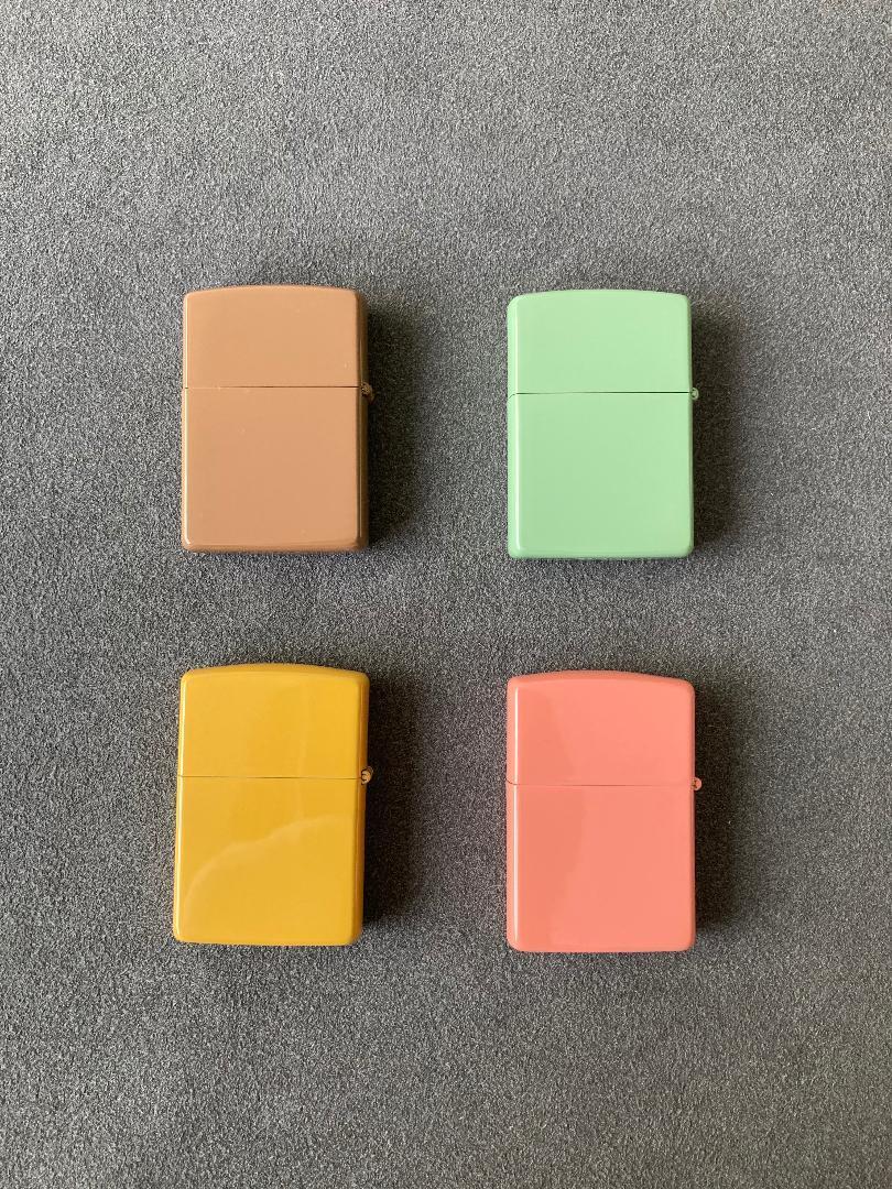 As is for Parts 1992 Zippo lacquered Fisherman 4-piece set unused/without box