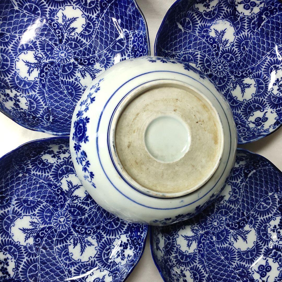 Koimari ware dyed Kuai plate Namasu plate Japanese antique