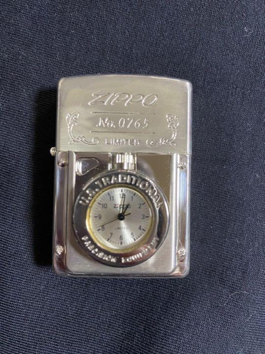 As is for parts ZIPPO lighter clock JET FLAME 2 piece set time light