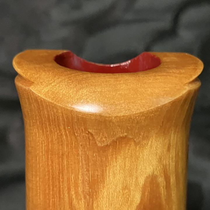 Shakuhachi Kinko-ryu 1-shaku-9-sun pipe with inscription and mouthpiece cap