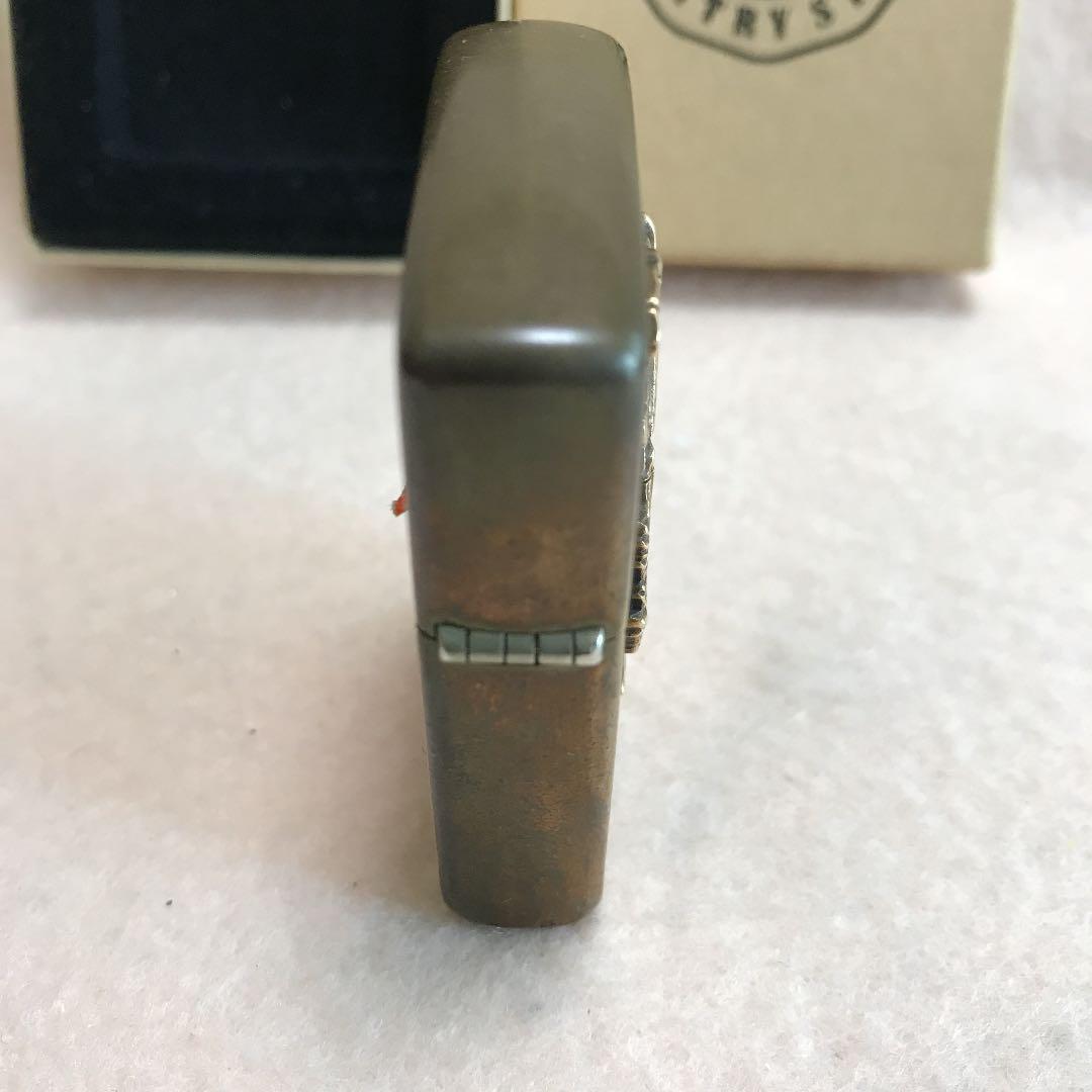 As is For Parts Zippo 1994 Marlboro Cowboy Rodeo Lighter Brass