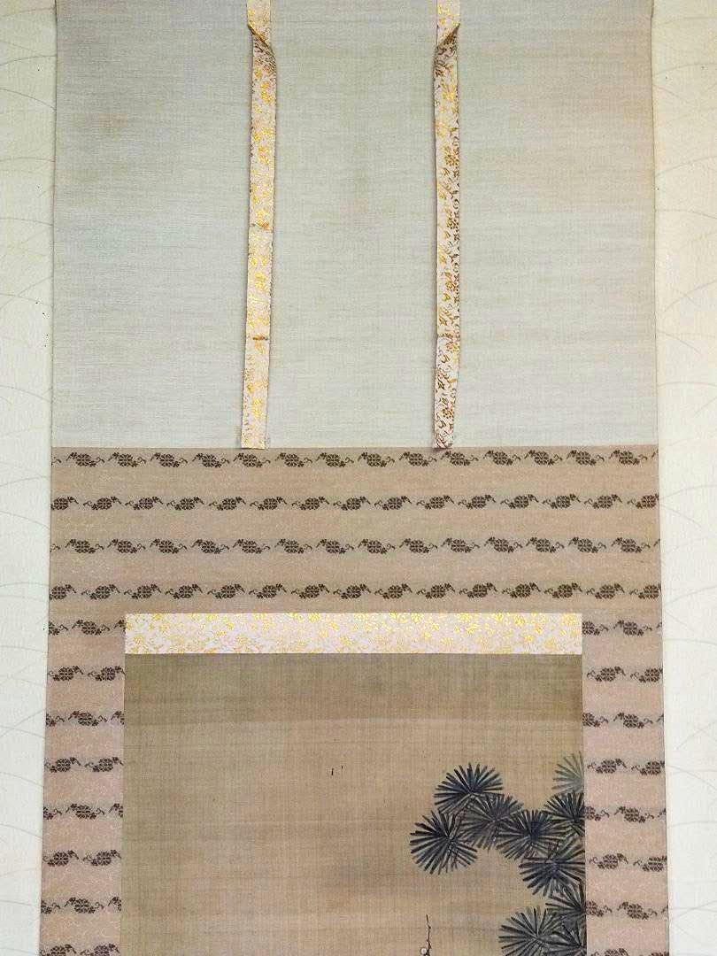Hanging scroll, Shigetaka Tachibana, landscape by Sesshu, Kyoto tableware