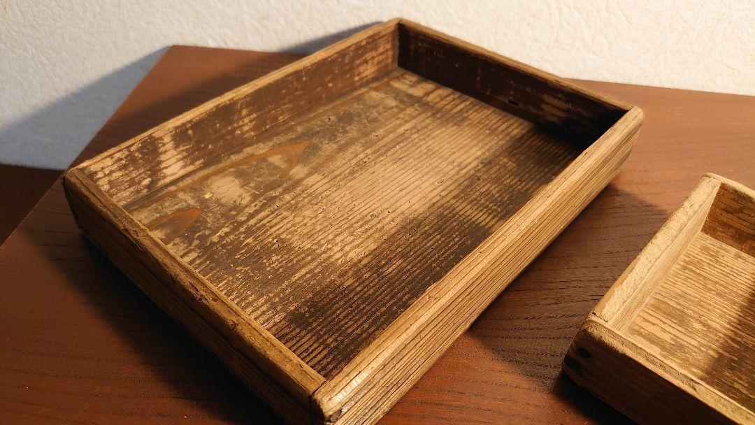wooden tobacco tray accessory case old wood small box