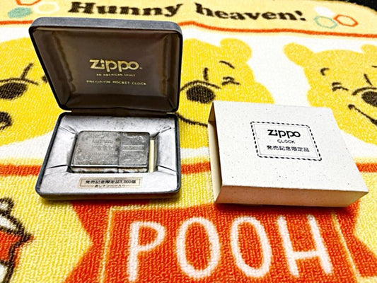 As is For Parts ZIPPO analog clock  ALARM TIME TANK  NUMBER No.0373 case