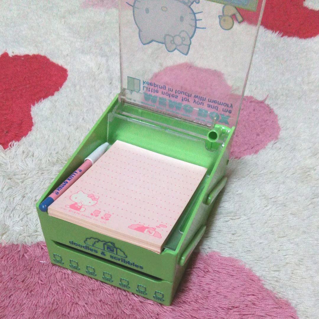 Showa Retro Kitty Memo Box, Hourglass Set