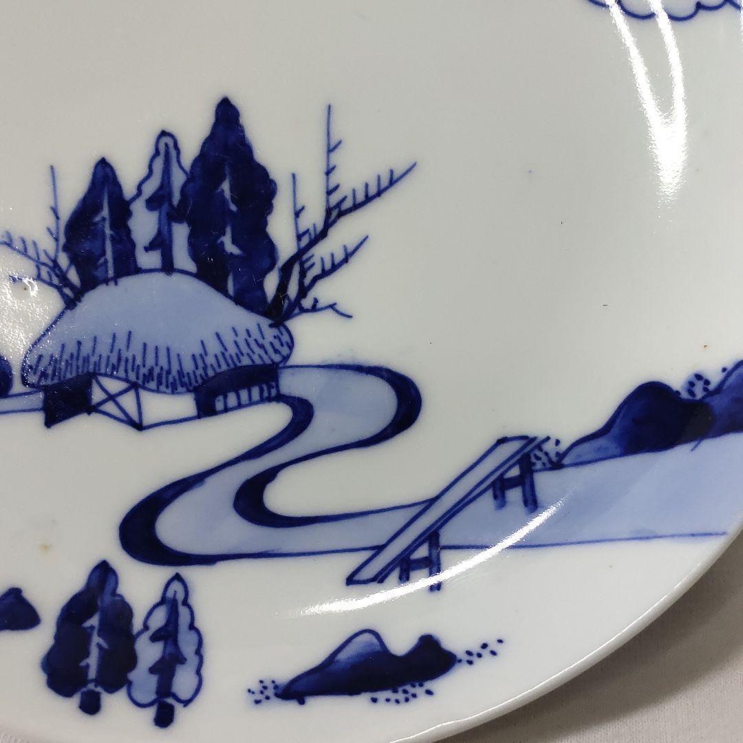 Nabeshima ware dyed plate Hand-painted Meiji antique