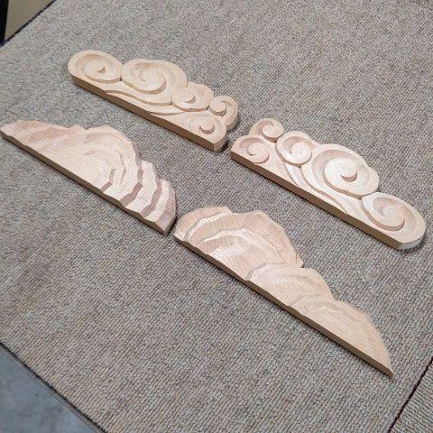 Ranma embedded sculpture cloud rock pair set