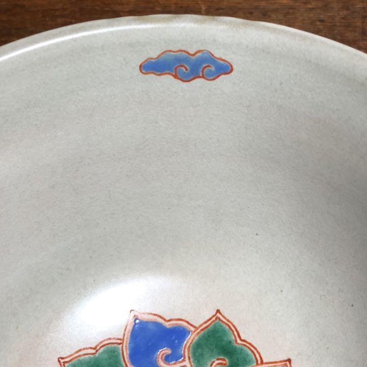 Banko ware, red-painted confectionery, moon and louge, landscape