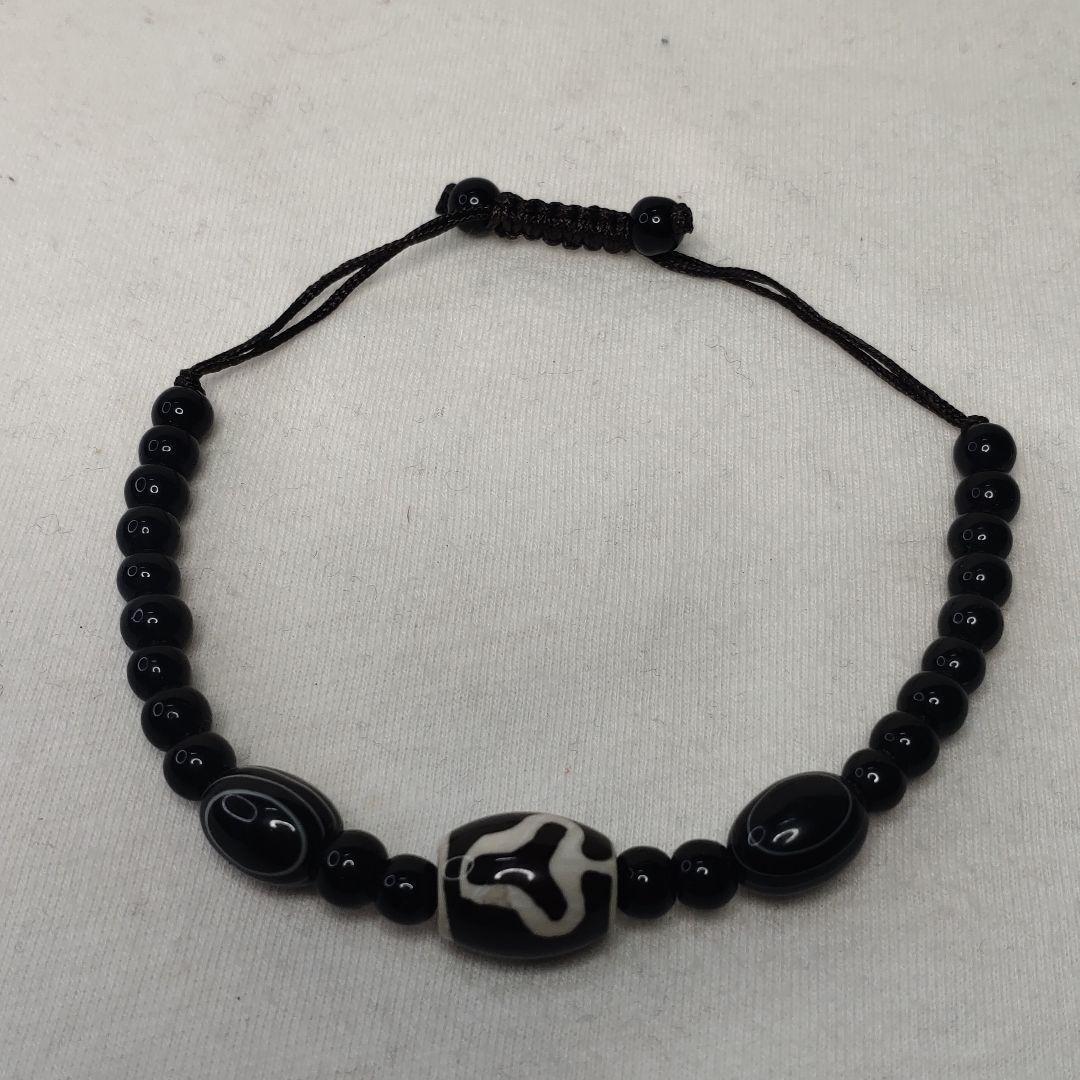 Dzi bead bracelet Tibetan folk craft Lucky Stone Buddhist