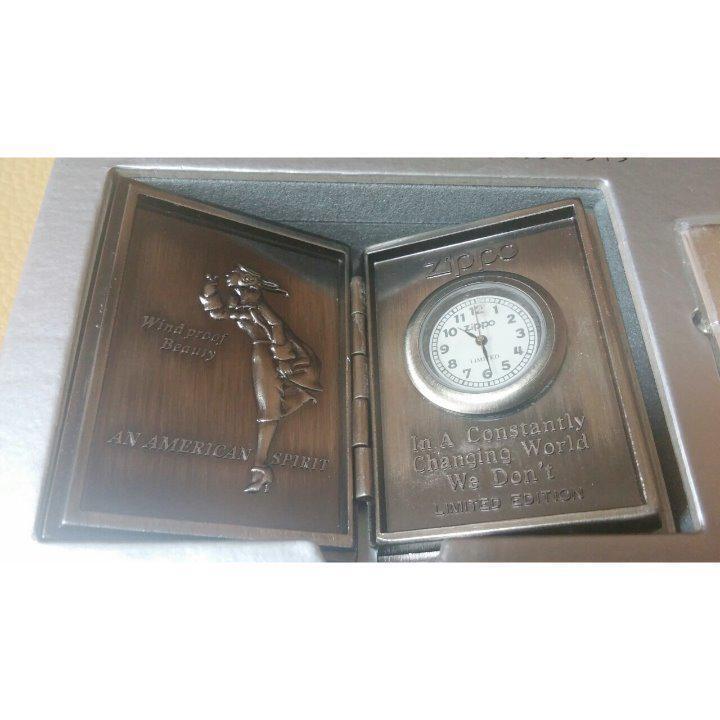 as is for parts Windy limited book type with clock ZIPPO unused
