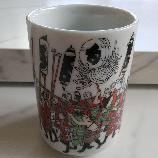 Shrimp shop fire extinguisher teacup unused Edo firefighting