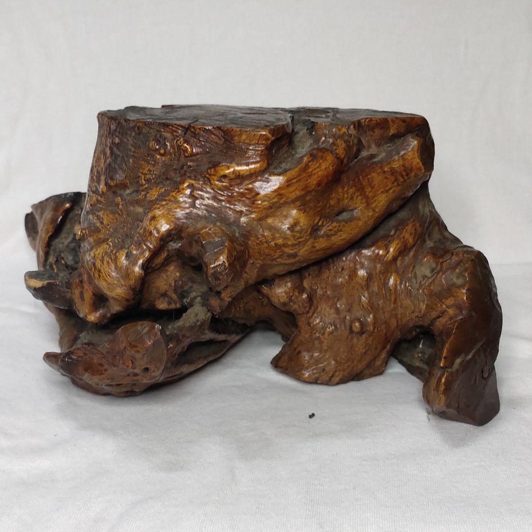 Antique stump Figurine Bonsai stand Jidaimono Old family collection
