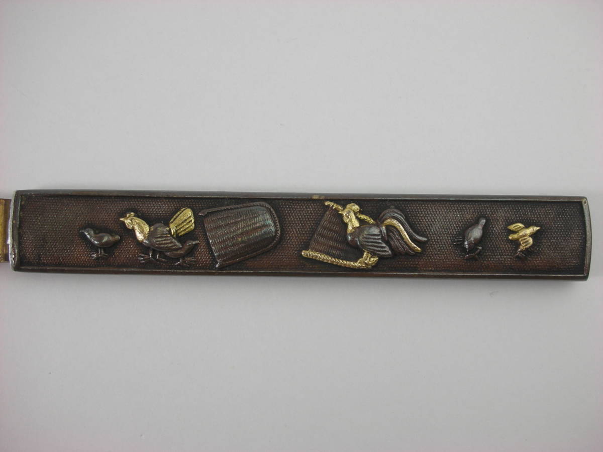 Kozuka Old bird chicken figure Petite Japan Antiques