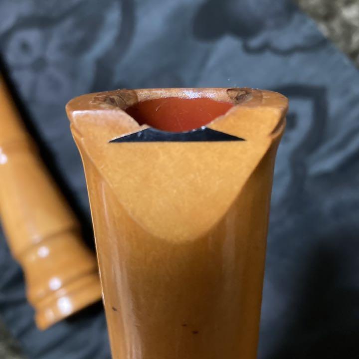 Shakuhachi   pipe  Damaged Sound production confirmed