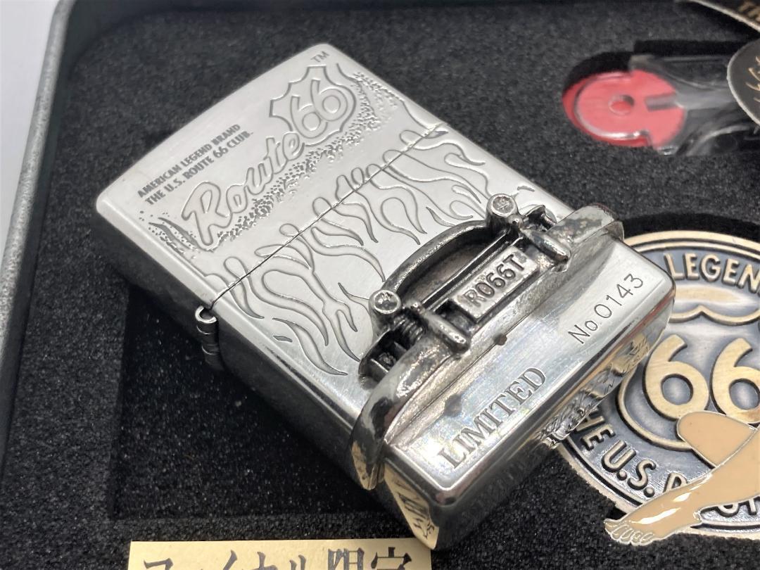 As is For Parts Zippo Limited Edition Route 66 Lighter with Keychain