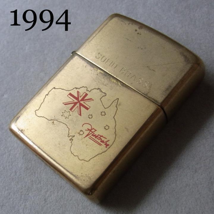 As is for parts ZIPPOライター　1993年 Zippo SOLID BRASS オーストラリア ジッポー ブラス