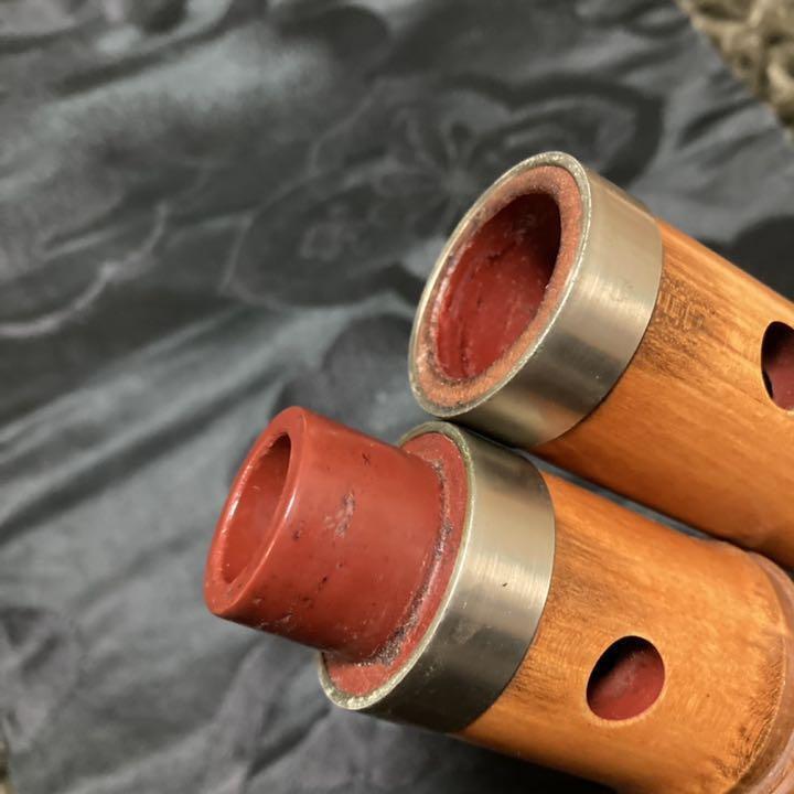 Shakuhachi Tozan-ryu 1-shaku 8-sun pipe Intermediate silver-wrapped woodwind