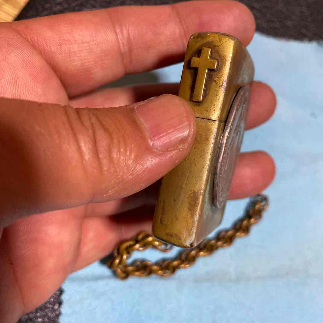 As is for Parts zippo custom Maria cross peace oil lighter
