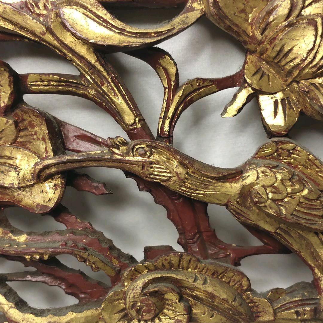 Chinese antiques Late Qing to Republic of China wood carvings ranma