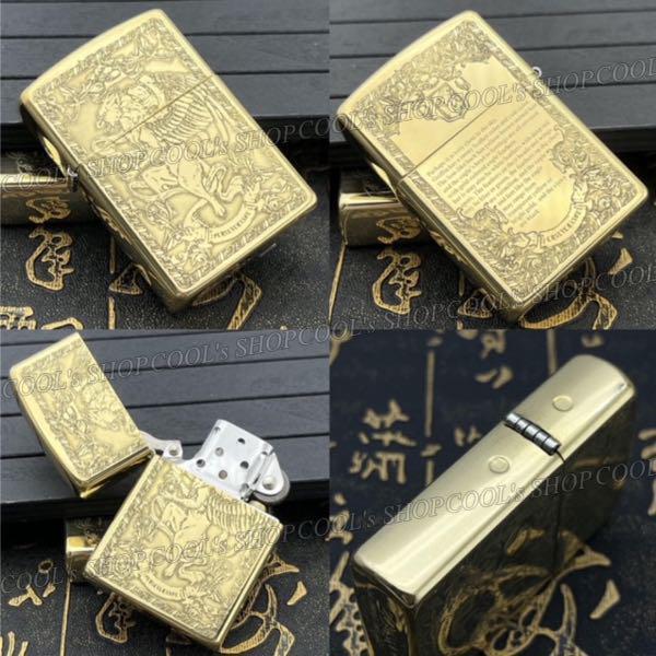 As is For Parts Griffin full surface processing oil lighter ZORRO gold zippo
