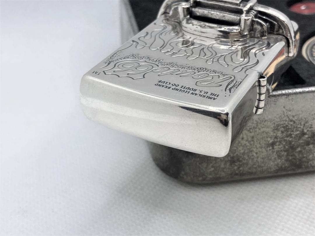 As is For Parts Zippo Limited Edition Route 66 Lighter with Keychain