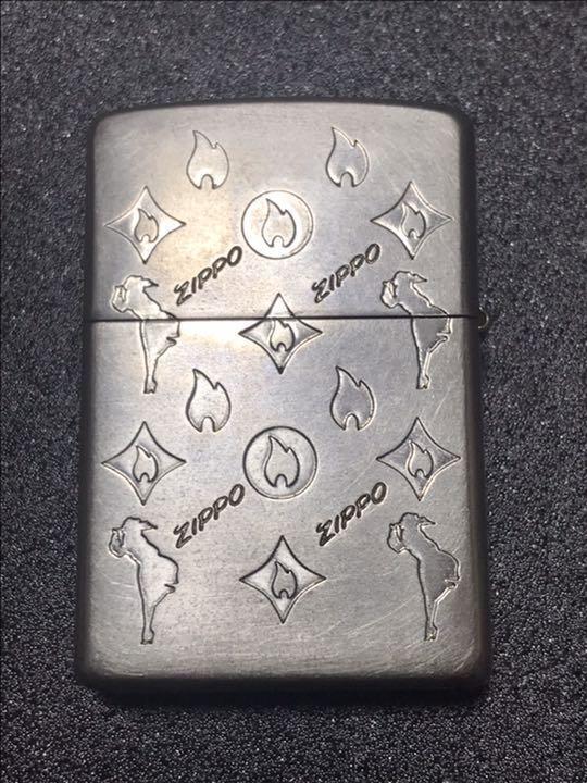 As is for parts Zippo lighter windy monogram pattern serial number 0080