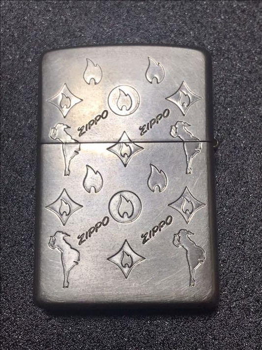 As is for parts Zippo lighter windy monogram pattern serial number 0080