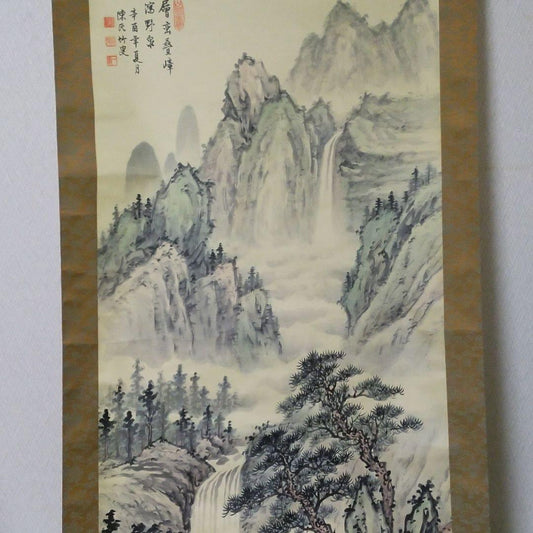 Hanging scroll color Sansui