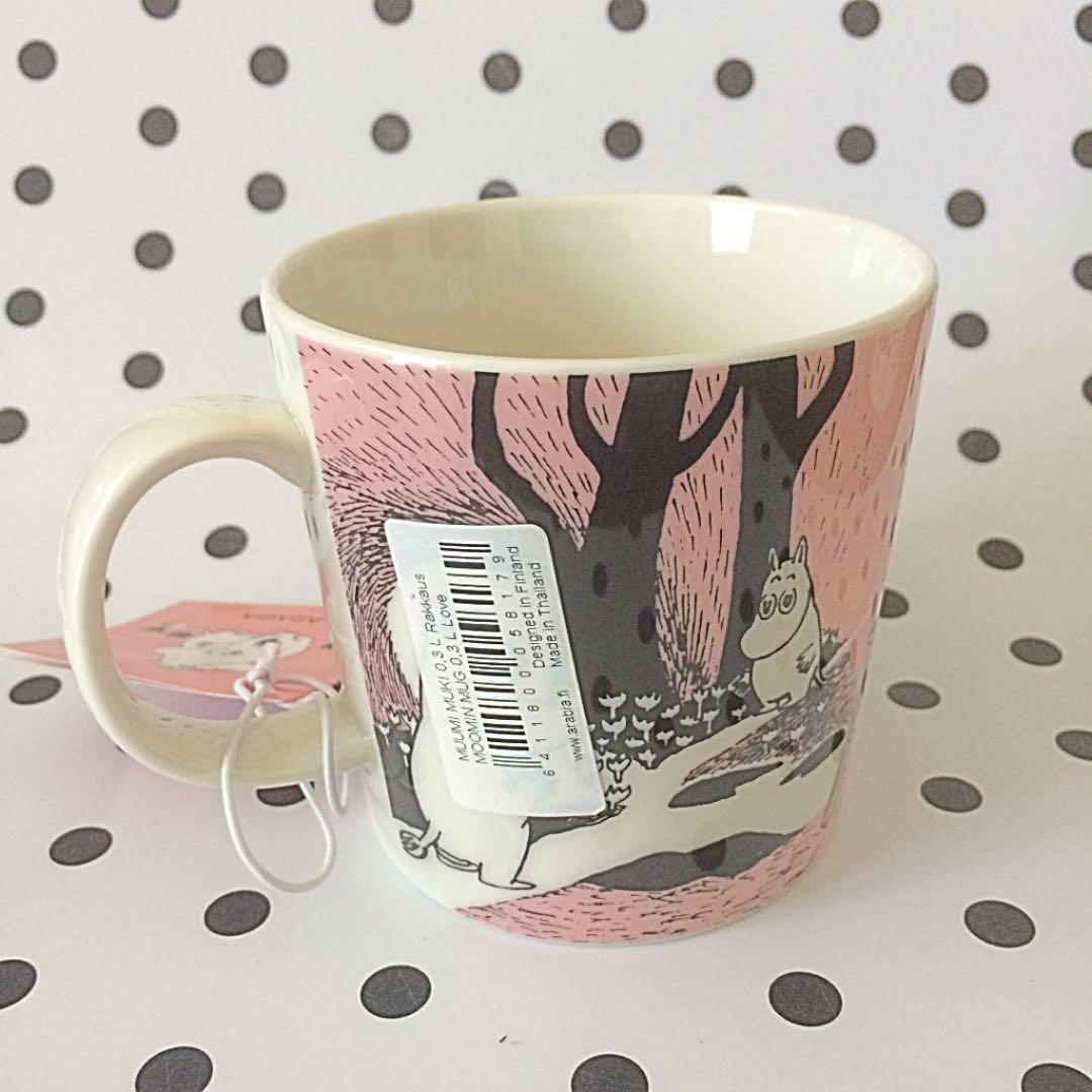 Lot 2 Moomin Mug Cup Love Valley Park Limited ARABIA Pink Orange