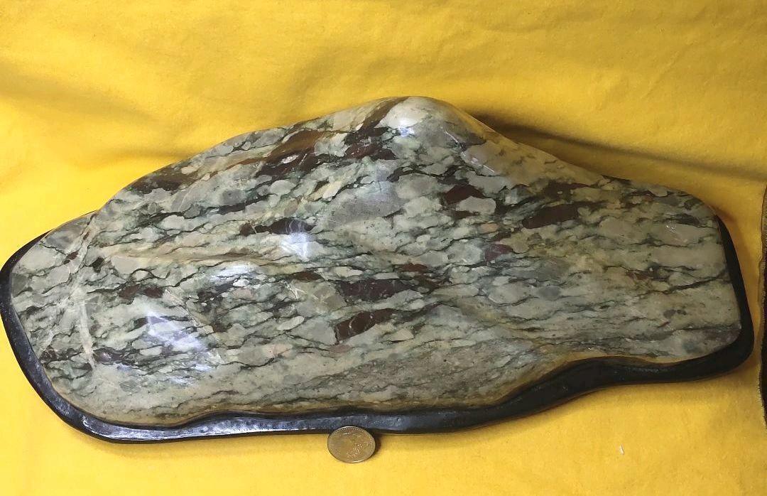 Natural stone figurine with a stand from Hokkaido Power stone