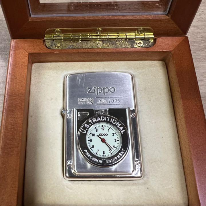 As is For Parts  Zippo time light clock oil lighter new goods unused