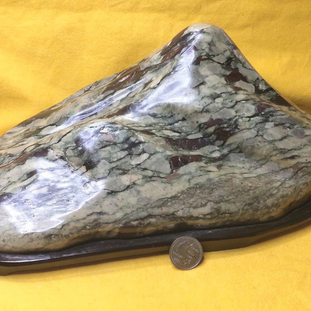Natural stone figurine with a stand from Hokkaido Power stone