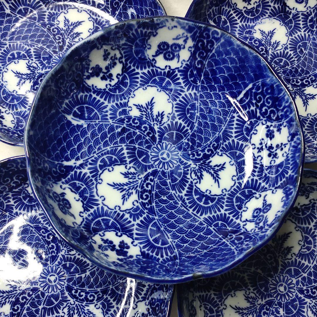 Koimari ware dyed Kuai plate Namasu plate Japanese antique