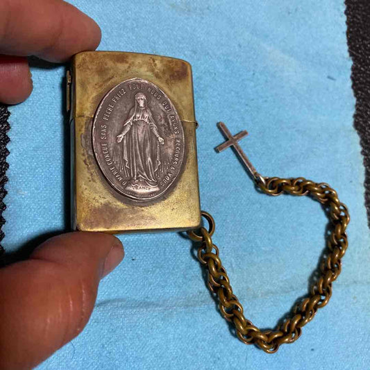 As is for Parts zippo custom Maria cross peace oil lighter