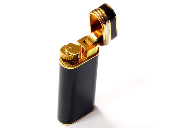 As is For Parts Cartier Trinity PLAQUE OR G Swiss made gas lighter black