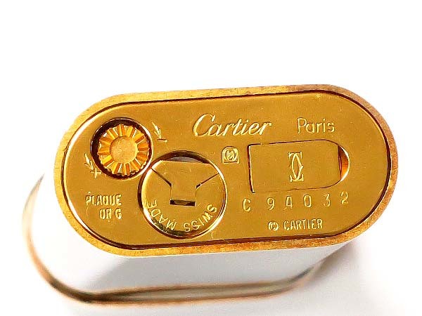 As is For Parts Cartier Trinity PLAQUE OR G Swiss made gas lighter black