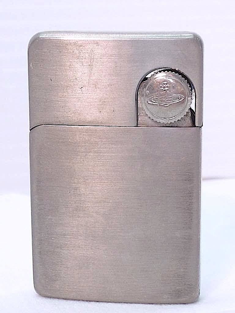 As is For Parts Vivienne Westwood thin gas lighter silver stainless steel