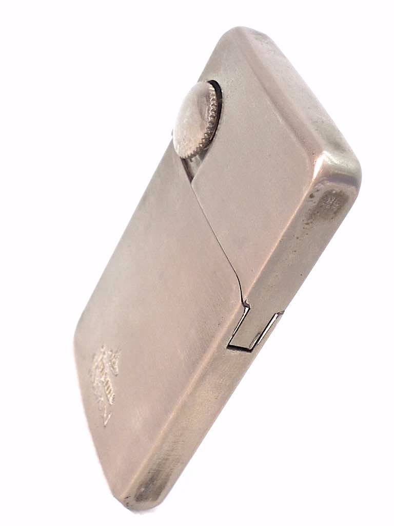 As is For Parts Vivienne Westwood thin gas lighter silver stainless steel